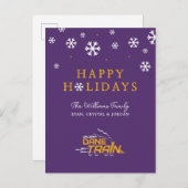 UAlbany Dane Train Logo Feestdagenkaart (Voorkant / Achterkant)