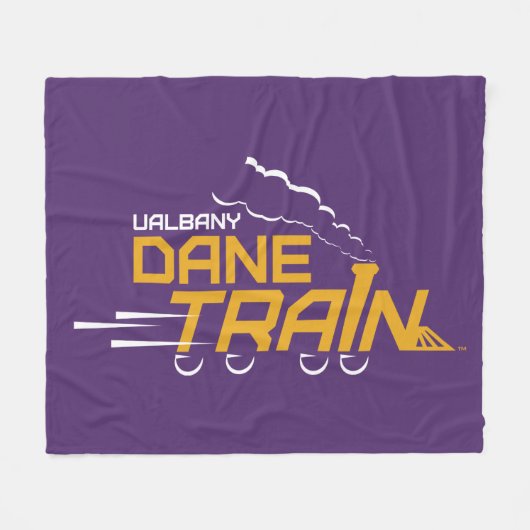 UAlbany Dane Train Logo Fleece Deken (Voorkant (Horizontaal))