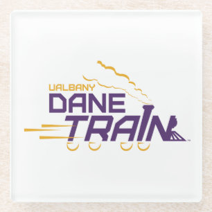 UAlbany Dane Train Logo Glazen Onderzetter