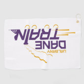 UAlbany Dane Train Logo Golfhanddoek (Horizontaal)