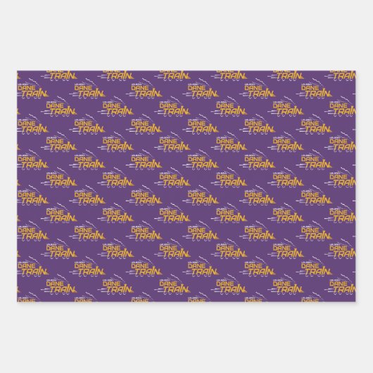 UAlbany Dane Train Logo Inpakpapier Vel (Voorkant 2)