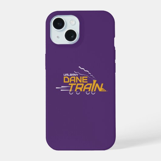 UAlbany Dane Train Logo iPhone 15 Hoesje (Achterkant)