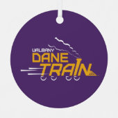 UAlbany Dane Train Logo Metalen Ornament (Voorkant)