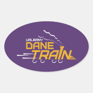 UAlbany Dane Train Logo Ovale Sticker