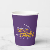 UAlbany Dane Train Logo Papieren Bekers (Achterkant)