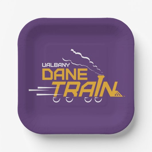 UAlbany Dane Train Logo Papieren Bordje (Voorkant)