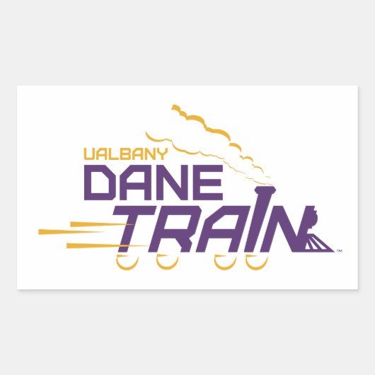 UAlbany Dane Train Logo Rechthoekige Sticker (Voorkant)