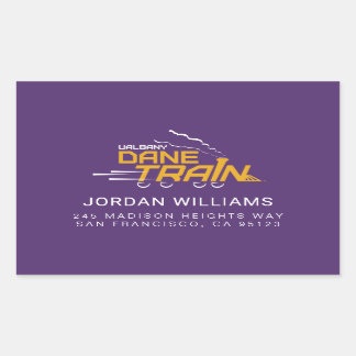 UAlbany Dane Train Logo Rechthoekige Sticker