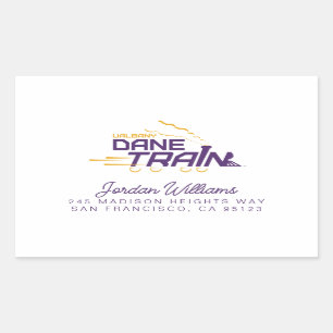 UAlbany Dane Train Logo Rechthoekige Sticker