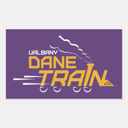 UAlbany Dane Train Logo Rechthoekige Sticker (Voorkant)