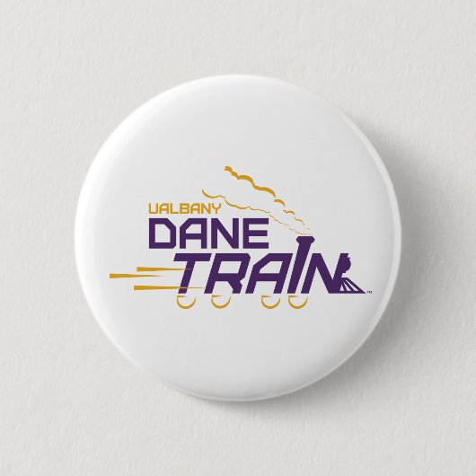UAlbany Dane Train Logo Ronde Button 5,7 Cm (Voorkant)