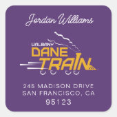 UAlbany Dane Train Logo Vierkante Sticker (Voorkant)