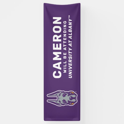 UAlbany Great Danes | Afstuderen aanwezig Spandoek (Verticaal)