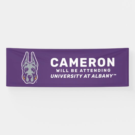 UAlbany Great Danes | Afstuderen aanwezig Spandoek (Horizontaal)