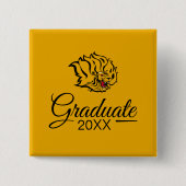 UAPB Golden Lions Afstuderen Vierkante Button 5,1 Cm (Voorkant)