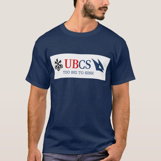UBCS - Te groot om te zinken T-shirt (Voorkant)