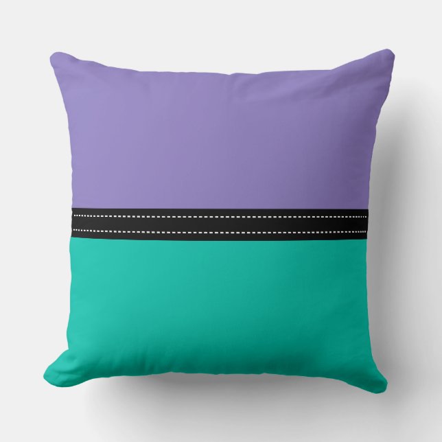 Ube & Amazonite Solid Color Background Kussen (Voorkant)