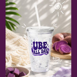 Ube de hele dag Tumbler Acryl Drinkbeker