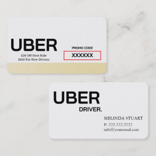Uber-chauffeur Modern Gouden Rand Verwijzing Visitekaartje