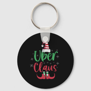 Uber Claus Funny Santa Family Matching Gift Sleutelhanger