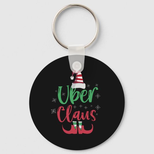 Uber Claus Funny Santa Family Matching Gift Sleutelhanger (Voorkant)