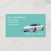 Uber Driver Cartes de visite de thème de voiture é (Devant)