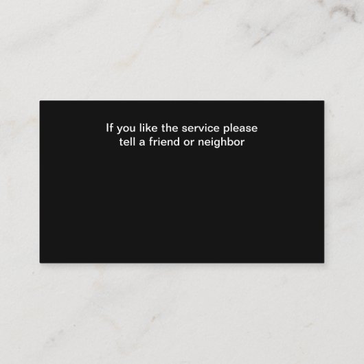 Uber Driver eenvoudige gedurfde Visitekaartjes (Achterkant)