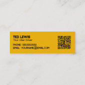 Uber Driver QR Mini Visitekaartje (Achterkant)