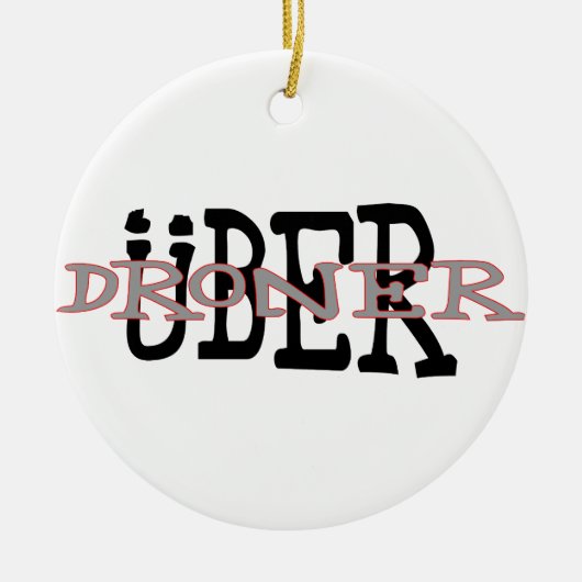 Uber Droner Keramisch Ornament (Voorkant)
