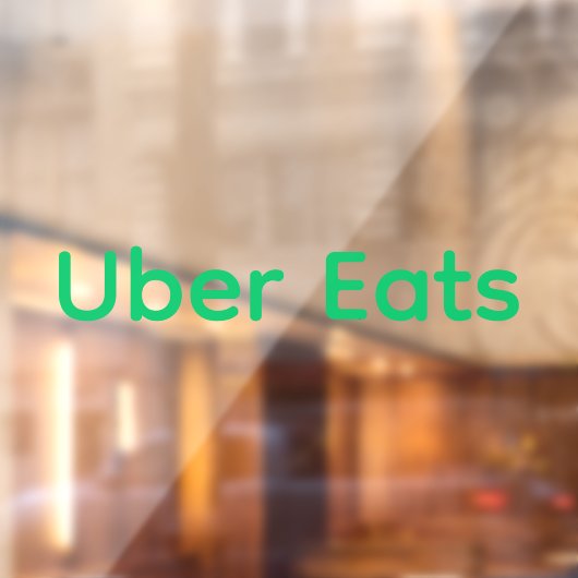 Uber eet bezorger venster sticker (Vel 2)