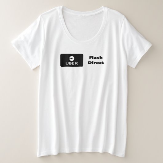 Uber Flash e Direct Grote Maat T-shirt (Design voorkant)