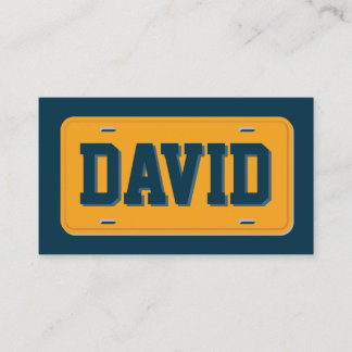 Uber Lyft Driver Oranje en Blue License Bord Visitekaartje