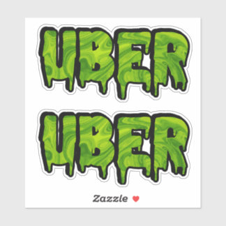 Uber Slime Logo voor Rideshare en Levering Sticker