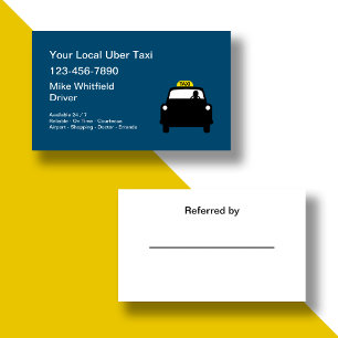 Uber Taxi Ride Sharing Courier Visitekaartje