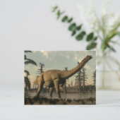 Uberabatitan dinosaurus in het meer briefkaart (Staand voorkant)