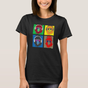ÜBERMENSCH COOL LEEUW Worhol ontmoet Nietzche mash T-shirt