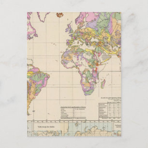 Ubersicht der Erde - Overzicht van de Earth Map Briefkaart