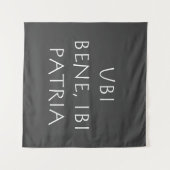 Ubi bene ibi patria wandkleed (Voorkant (horizontaal))