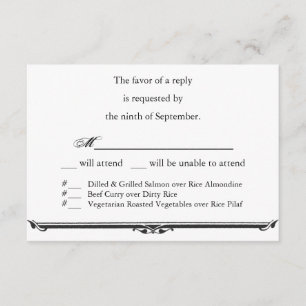 Ubi Caritas et Amor Wedding RSVP Sjabloon