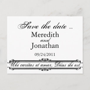 Ubi Caritas et Amor Wedding Save the Date Sjabloon