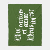 Ubi Caritas Fleece Deken (Voorkant)