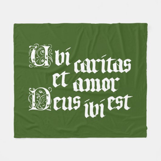 Ubi Caritas Fleece Deken (Voorkant (Horizontaal))