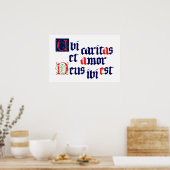 Ubi Caritas Poster (Keuken)