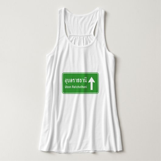 Ubon Ratchathani Ahead ⚠ Thai Traffic Sign ⚠ Tanktop (Design voorkant)