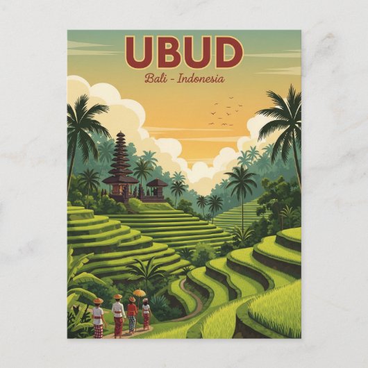 Ubud Bali Indonesië Reizen Briefkaart (Voorkant)