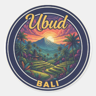 Ubud Bali Indonesië Reizen Ronde Sticker
