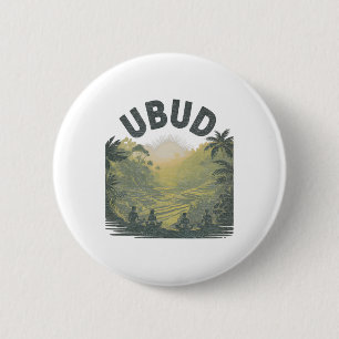 Ubud Li Rijstvelden Jungle Meditatie Yoga Ronde Button 5,7 Cm