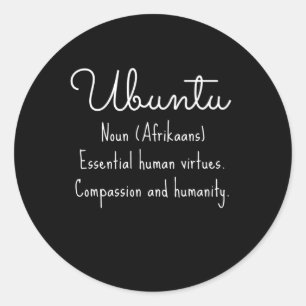 Ubuntu Afrikaans Ronde Sticker