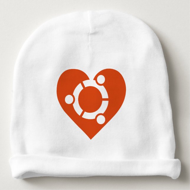 Ubuntu Baby Beanie Baby Mutsje (Voorkant)