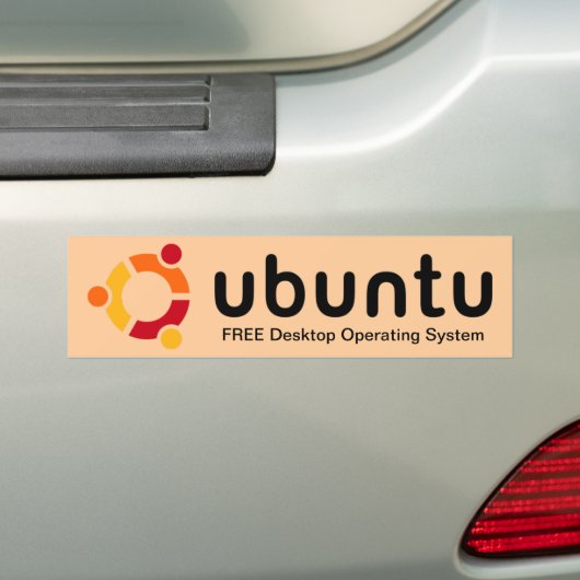 Ubuntu Bumpersticker (Op auto)